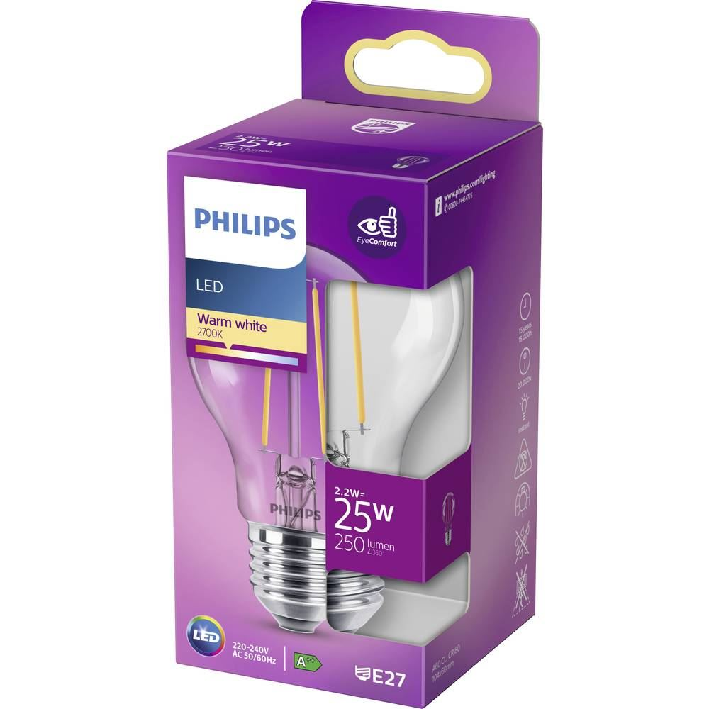Philips E27 2.2W LED fényforrás meleg fehér (76321300) (phi76321300)