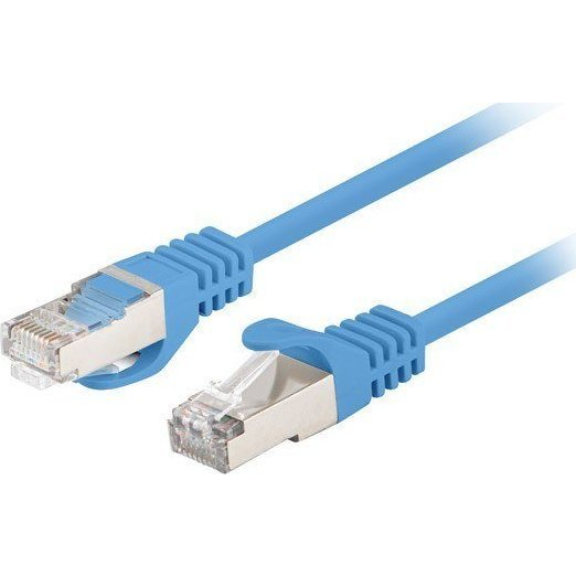 Мрежов кабел-patchcord CAT6 FTP, Lanberg 43634, 2 X RJ45, дължина 2m, AWG26, 10Gb/s-250MHz, мрежова връзка, ethernet, син