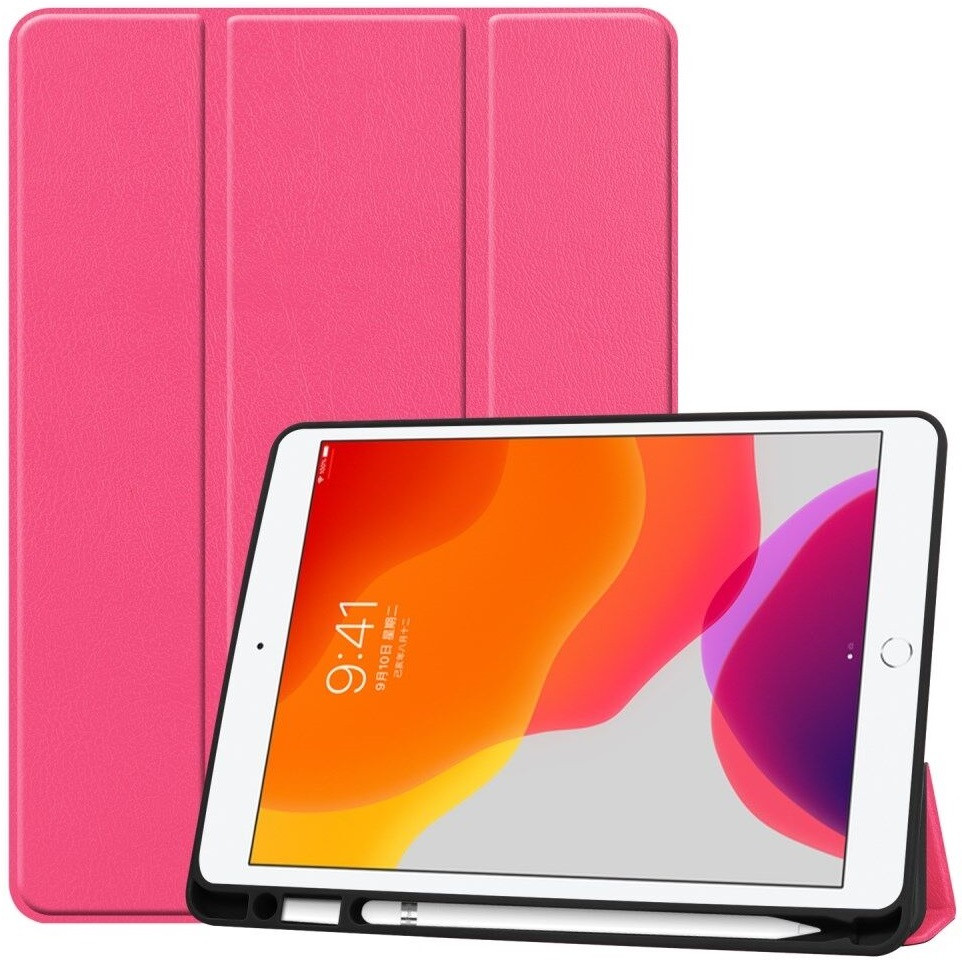 Samsung Galaxy Tab A9 Plus (11.0) SM-X210 / X215 / X216B, mappa tok, érintőceruza tartóval, Trifold, Wooze Trifold Pencil, magenta (TS8489)