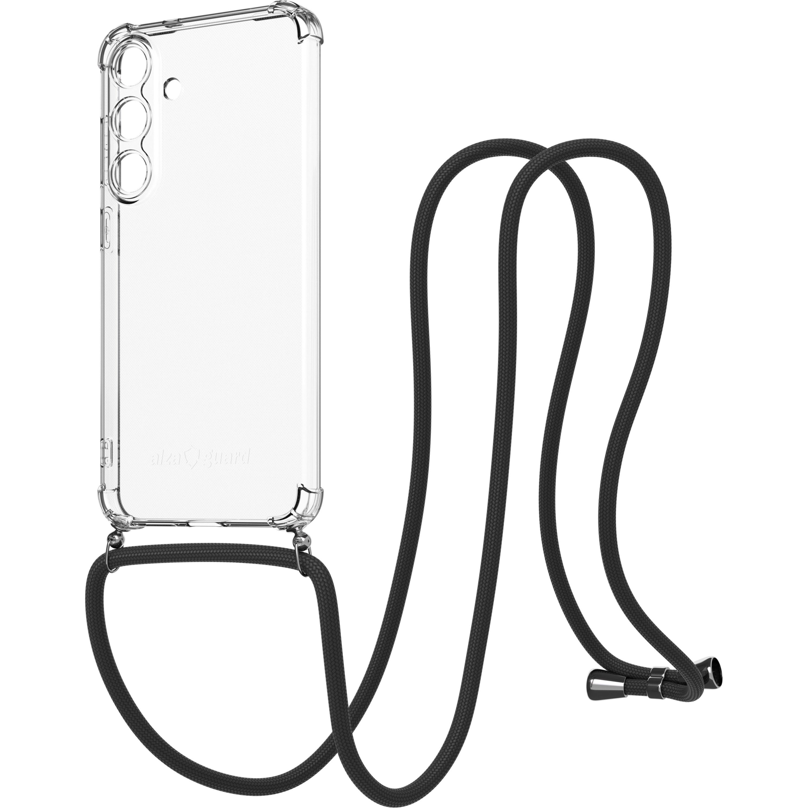 AlzaGuard Luxe Lanyard Samsung Galaxy S25+ 5G fekete tok (AGD-PCL013B)