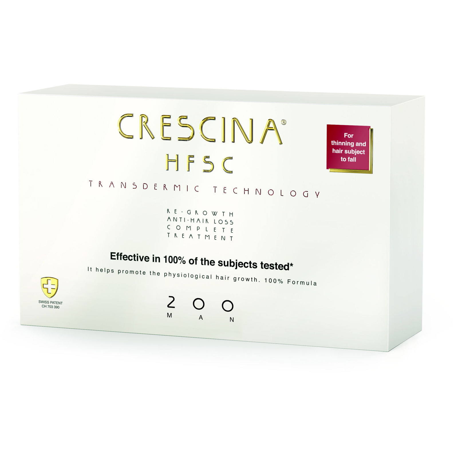 CRESCINA Transdermic hajnövesztő és hajhullás elleni kezelés férfiaknak (200) 20× 3,5 ml (8051417816618)