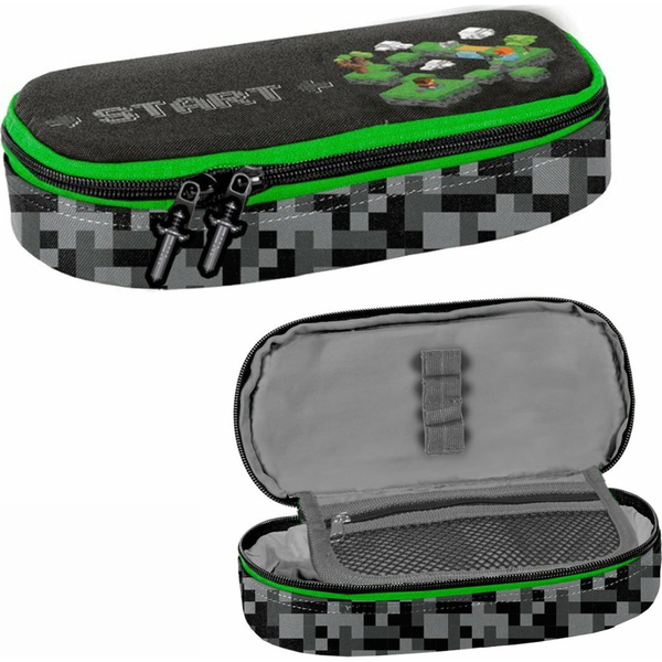 Penar scolar Minecraft, Paso, ergonomic, 23 x 10 x 5 cm, multicolor