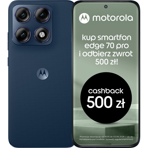 Motorola edge 70 pro 17,2 cm (6.78") Dual SIM Android 16.0 5G USB Type-C 12 GB 512 GB 6500 mAh Mørkeblå