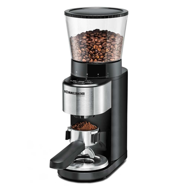 Kaffeemühle EKM 500 (schwarz/edelstahl, 160 Watt, integrierte Präzisions-Waage)