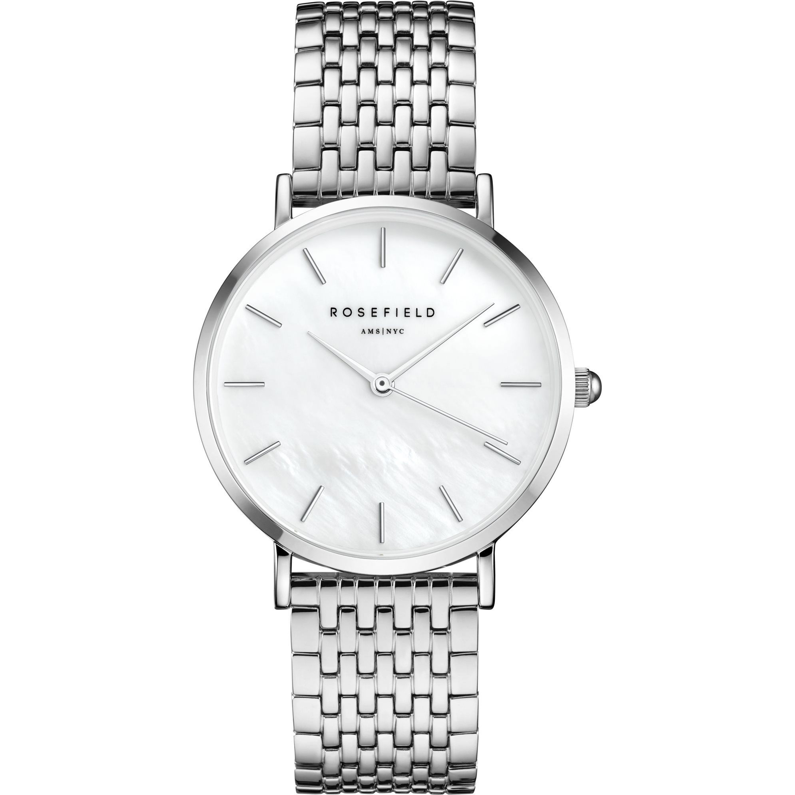 Rosefield The Upper East Side White MOP Silver (8719324227759)