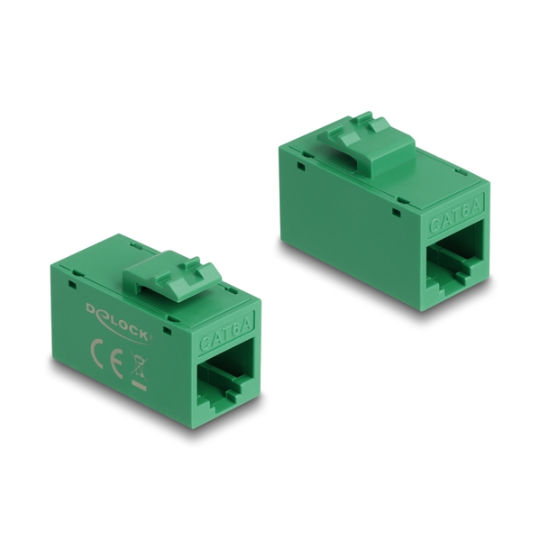 DELOCK Keystone Modul RJ45 BU/RJ45 BU Cat.6A UTP grün