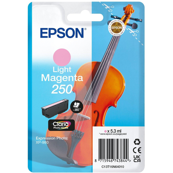 Epson 250 Violin Claria Photo HD inktcartridge 1 stuk(s) Origineel Hoog (XL) rendement Lichtmagenta