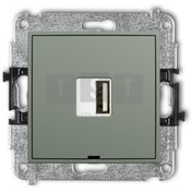 61MCUSBBO-3 MINI Mechanizm ładowarki USB pojedynczej USB A, 10W max., 5V, 2A, bez pola opisowego szałwiowy 61MCUSBBO-3