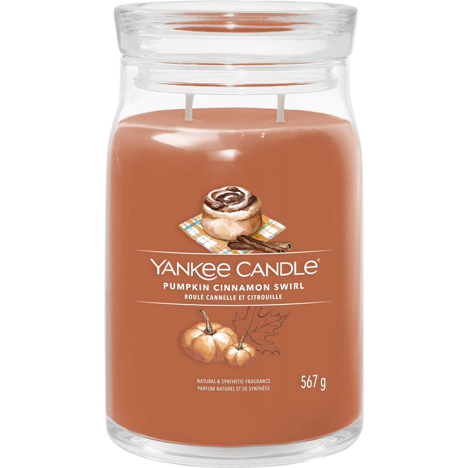 YANKEE CANDLE Signature Pumpkin Cinnamon Swirl 567 g, 2 kanóc (5038581161426)