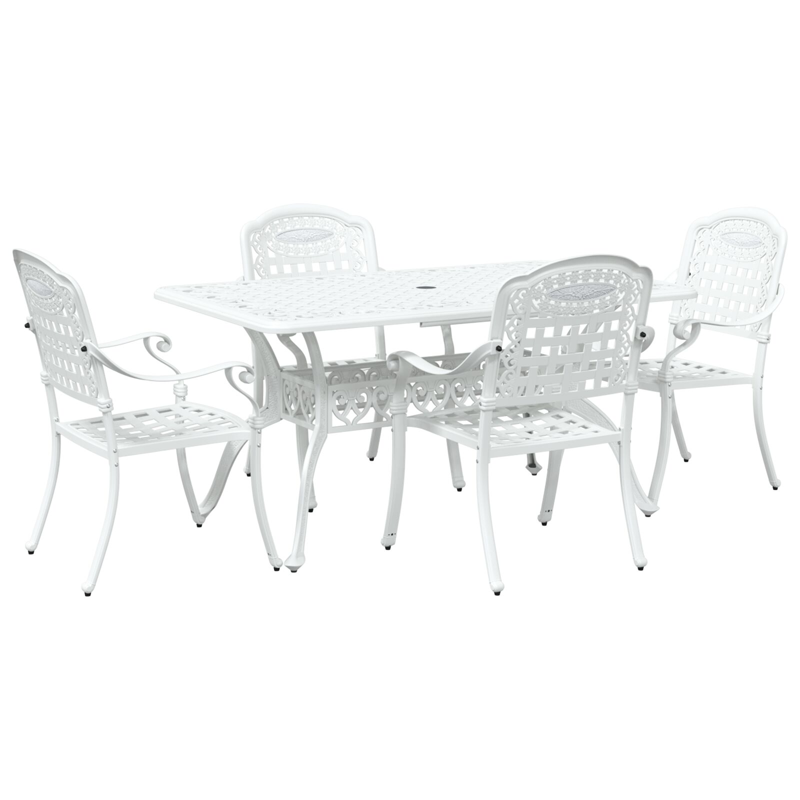 3 db-os készlet Fehér Öntött alumínium Nagy Dekoratív Betétek (3334646)