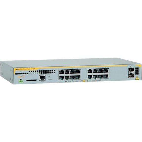 Allied Telesis AT-x230-18GP-50 Vezérelt L2+ Gigabit Ethernet (10/100/1000) Ethernet-áramellátás (PoE) támogatása Szürke (AT-X230-18GP-50)
