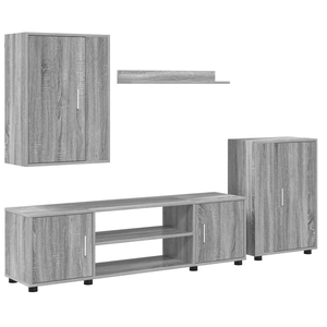 4 részes TV szekrény szett 4 pcs Szürke sonoma Faanyag