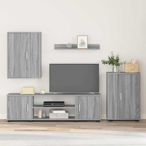 4 részes TV szekrény szett 4 pcs Szürke sonoma Faanyag