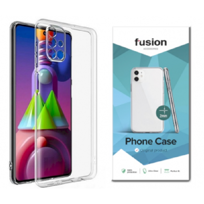 Fusion Ultra Clear Samsung Galaxy M51 Szilikon Tok - Átlátszó (FUS-OS-M515-2MM)
