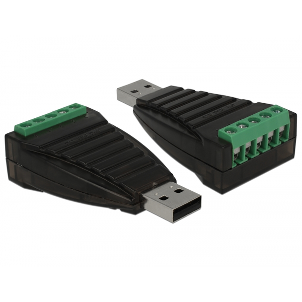 Konverter USB Typ-A zu Seriell RS-422/485 Terminalblock mit Überspannungsschutz 600 W