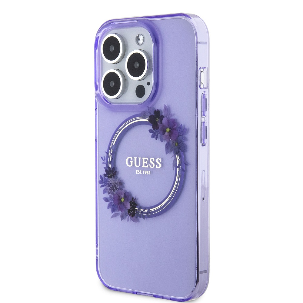 Guess iPhone 15 Pro Max Tok - Lila/Mintás (GUHMP15XHFWFCU)