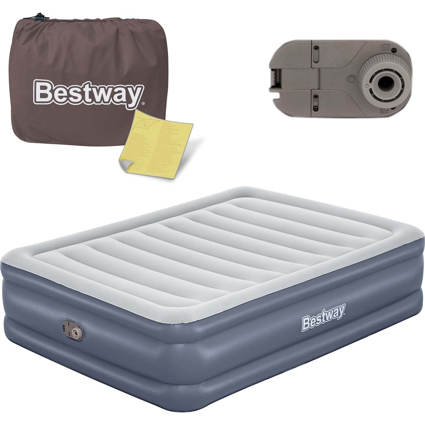 Bestway 6713I / 23 légmatrac Kétszemélyes matrac Szürke Uniszex (106713IXXX23)