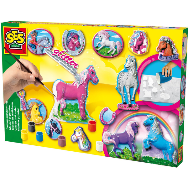 SES Creative Children's Fantasy Horses Casting and Painting Set