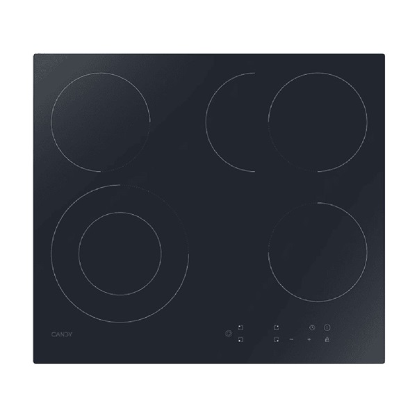 Candy CEH6DXECTT/1 Beépíthető 4 zónás Kerámia Főzőlap 6300 Watt - Fekete