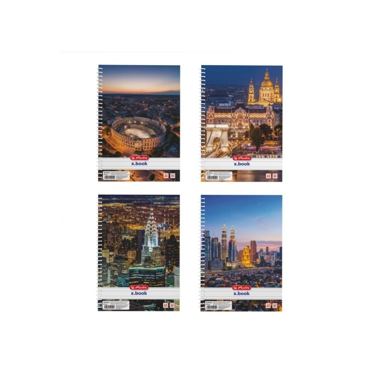Herlitz City 80lapos A5 vonalas spirálfüzet - Többfajta (09542960)