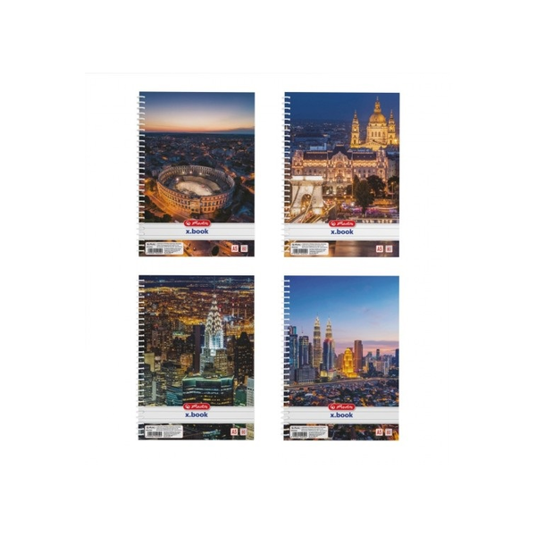 Тетрадка Herlitz city a5 80 страници със спирала с линии