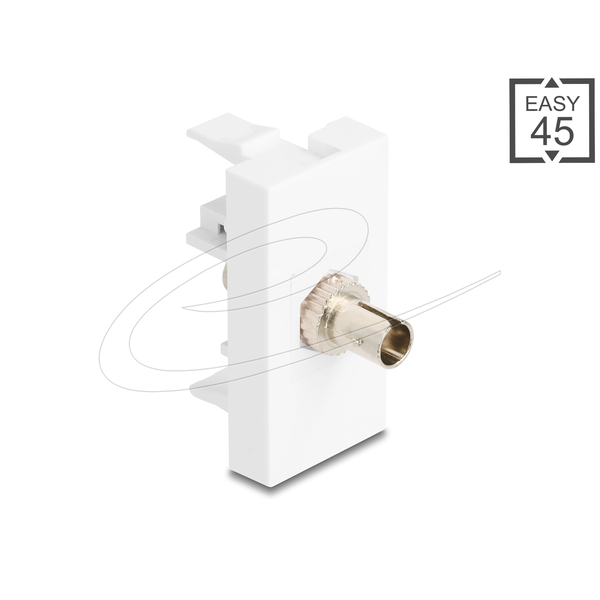 DELOCK Easy 45 Modul ST Simplex BU zu ST Simplex Buchse weiß
