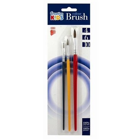 ICO Creative Kids Ecsetkészlet fa (3 db) (7170017000)