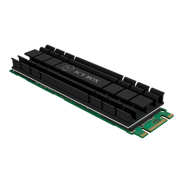 ICY BOX IB-M2HS-701 Disk SSD Tepelná jímka / chladič Černá 1 kusů