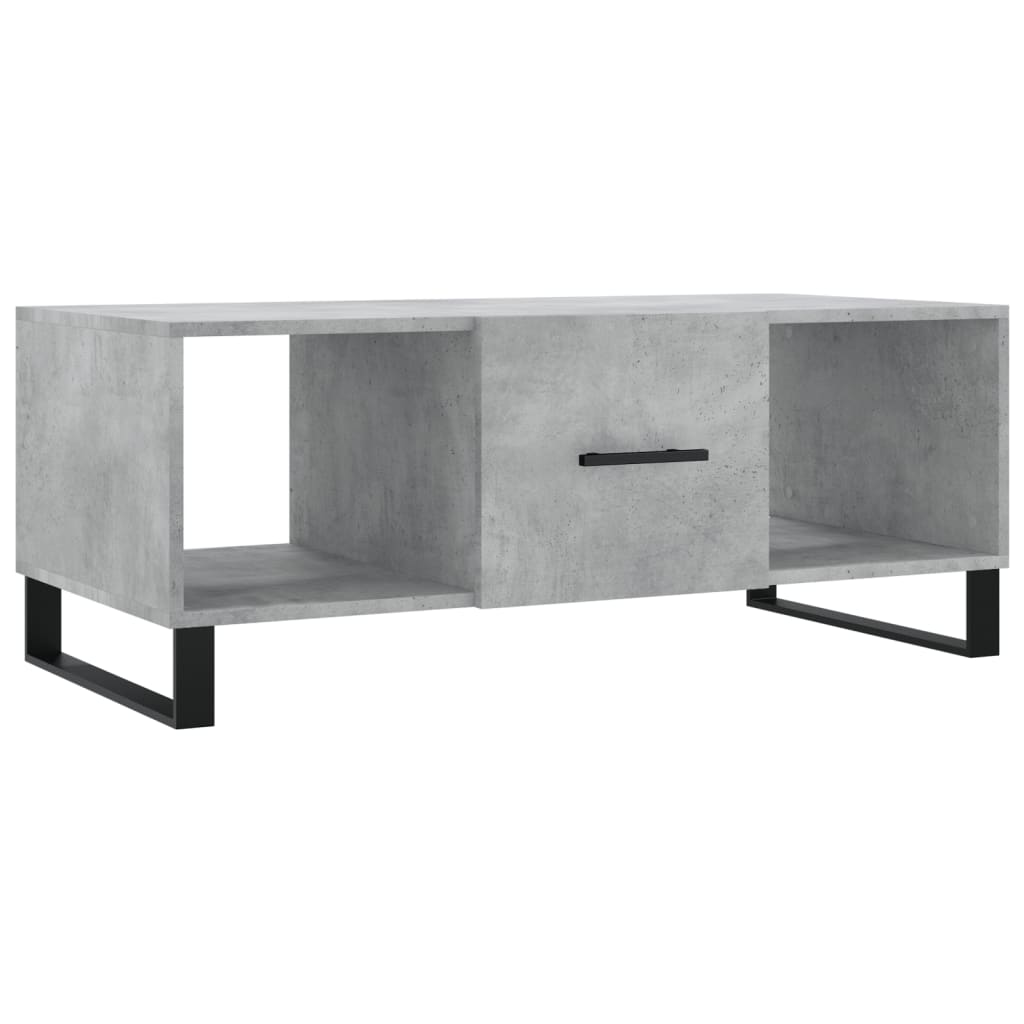 betonszürke szerelt fa dohányzóasztal 102 x 50 x 40 cm (829328)