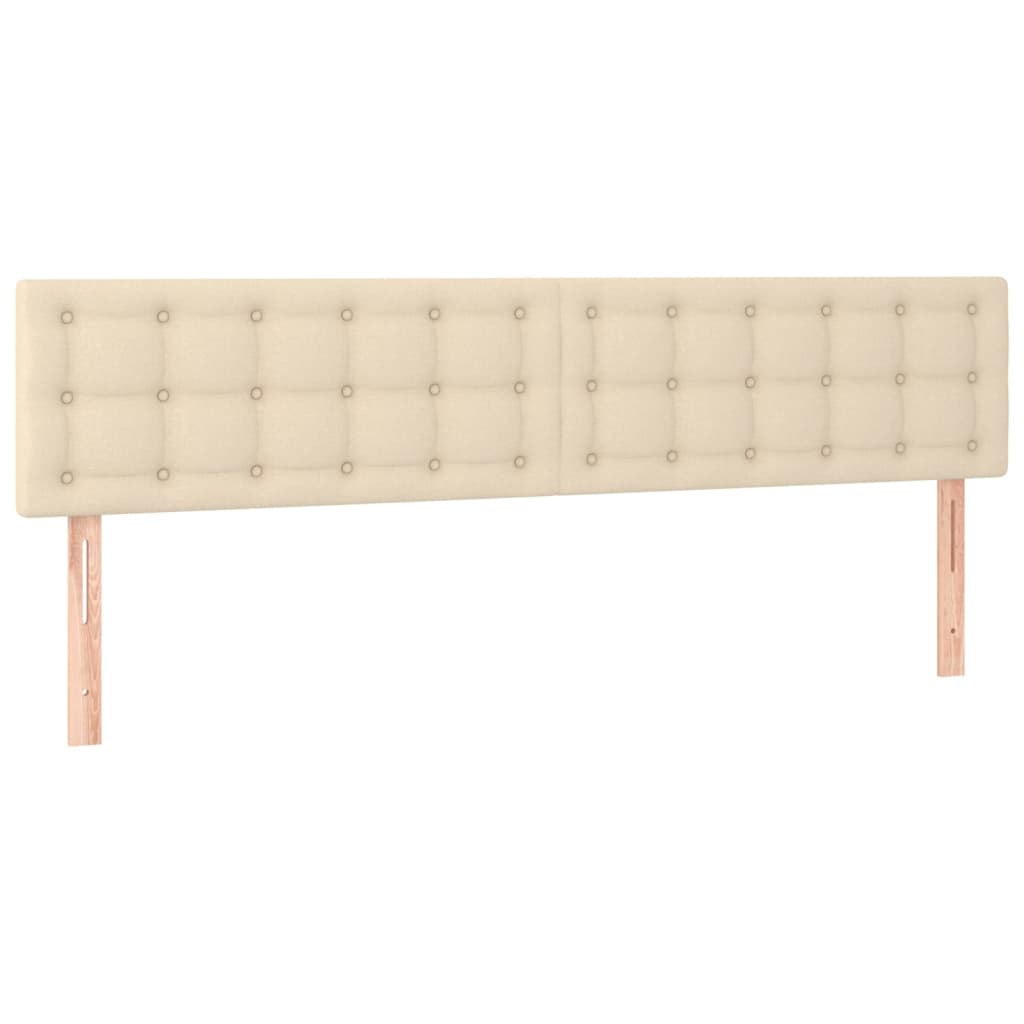 2 db krémszínű szövet fejtámla 80 x 5 x 78/88 cm (346481)