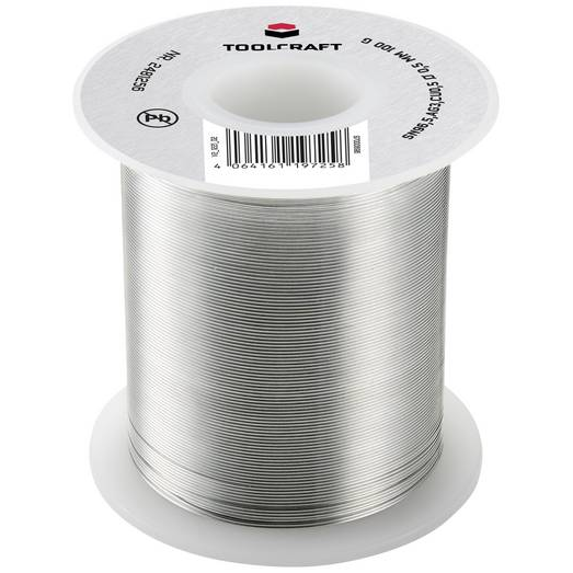 TOOLCRAFT Forrasztóón, ólommentes Tekercs Sn96,5Ag3Cu0,5 ROL1 100 g 0.5 mm (TO-7443768) (TO-7443768)