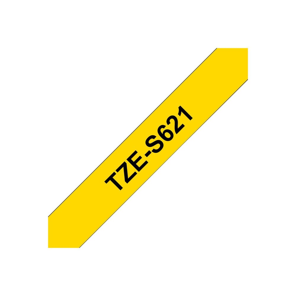 Brother laminated tape TZe-S621 - Black on yellow (TZES621)