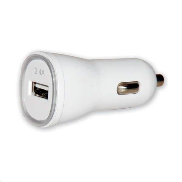Techly USB - Auto 5V/2.4A Universal Blanco Encendedor de cigarrillos