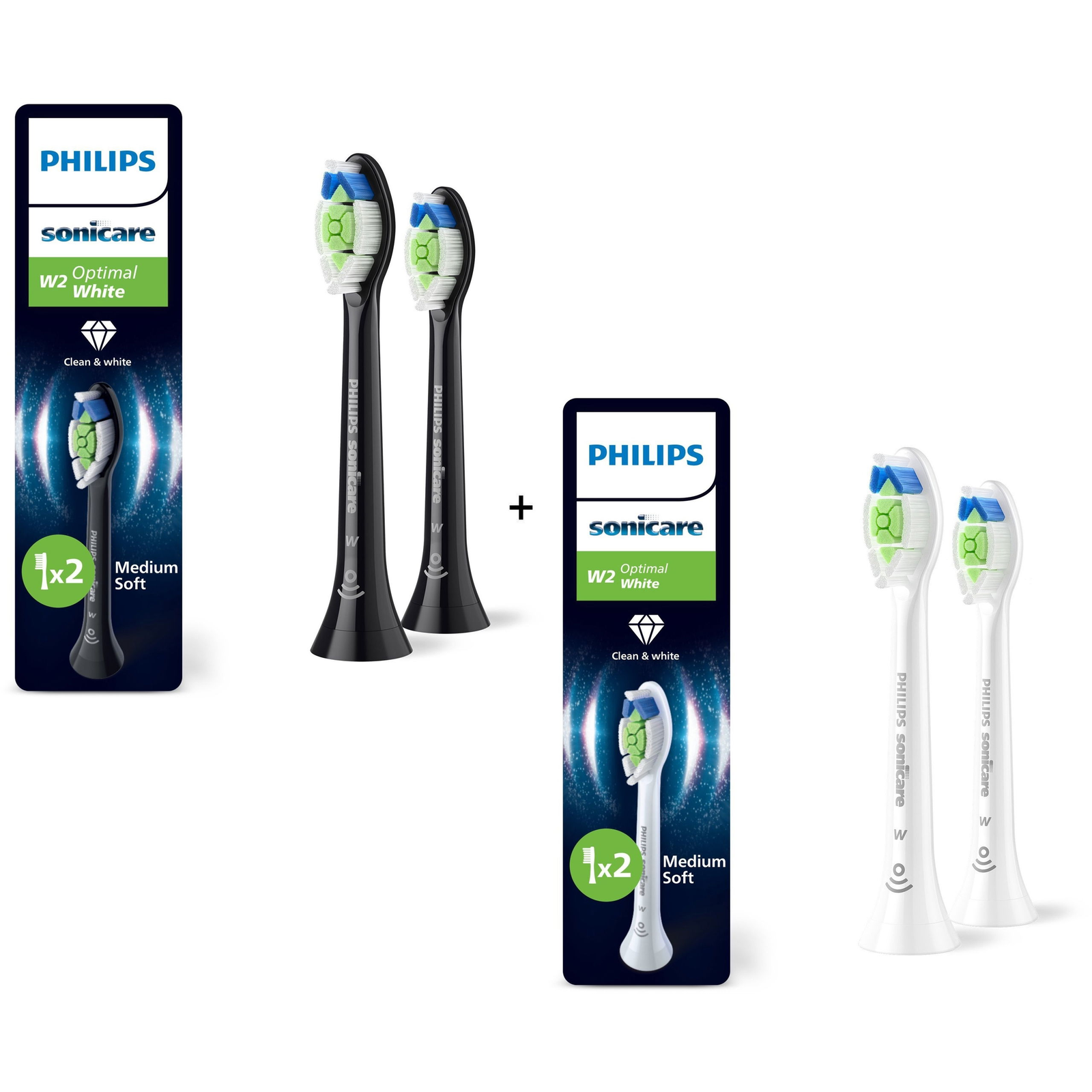 Philips Sonicare Optimal White HX6062/88 2 darab + HX6062/87 2 darab (PHINHBUN8)
