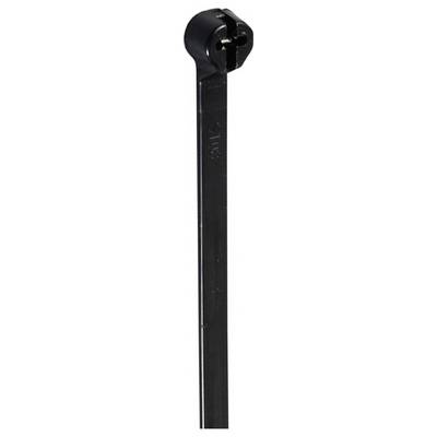 TRU COMPONENTS TC-12814196 Kábelkötöző 370 mm 4.8 mm Fekete Fém nyelvvel, UV időjárásálló 100 db (TC-12814196)