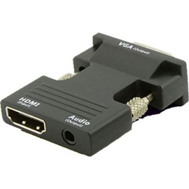 Microconnect HDMIVGAAUDIOB adattatore per inversione del genere dei cavi VGA (D-Sub) HDMI + Audio Nero