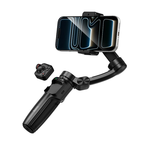 HOCO K91 Gimbal 3 tengelyes stabilizáció Bluetooth távirányítóval fekete HC675802