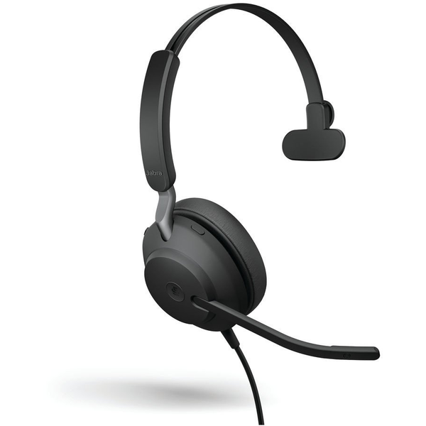 Jabra Evolve2 40 SE Headset Ledningsført Opkald/musik USB Type-C / USB Type-A Sort
