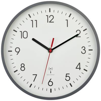 TFA Dostmann  (60.3550.10) Rádiójel vezérlésű Falióra 24.5 cm x 4.2 cm Szürke