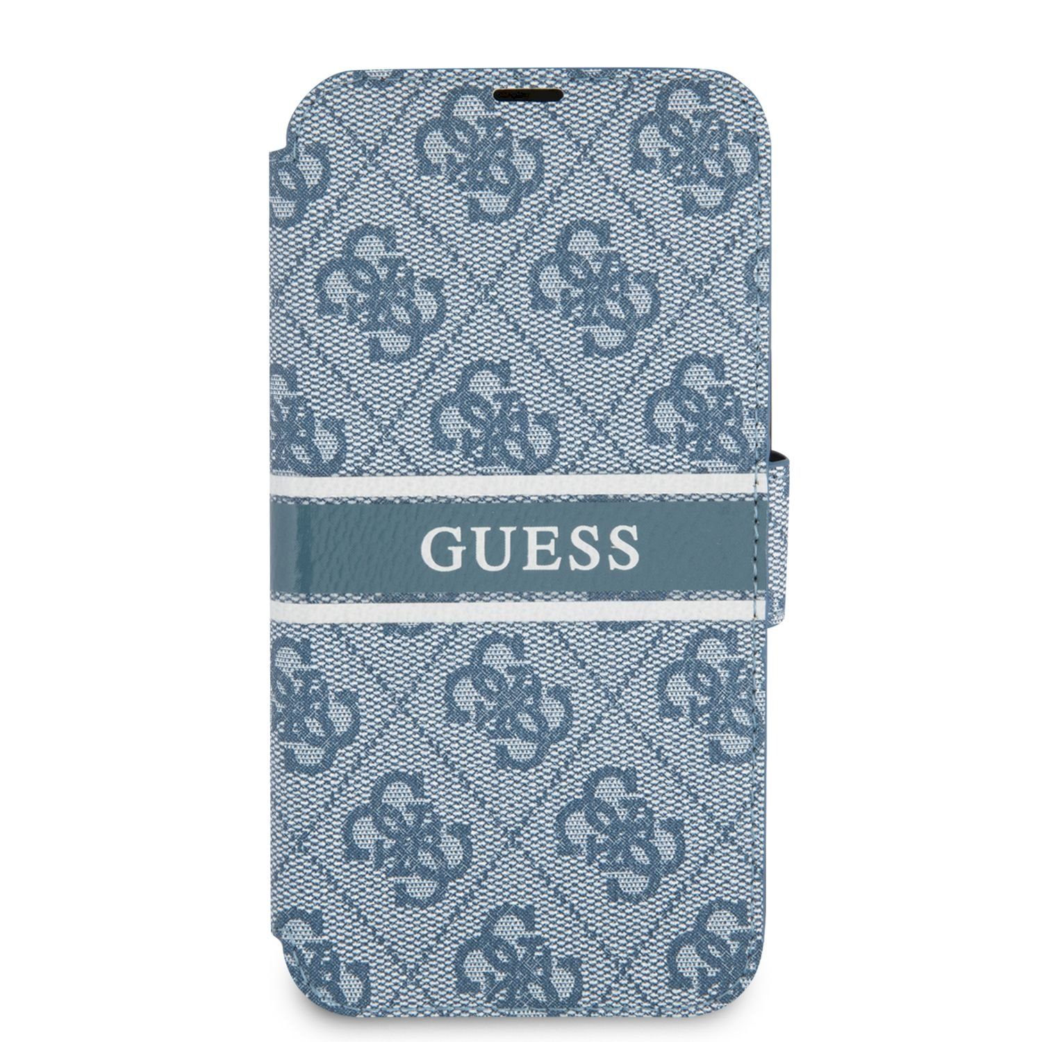 Guess 4G Printed Stripe Apple iPhone 13 Mini Flip Tok - Kék/Mintás (GUBKP13S4GDBL)