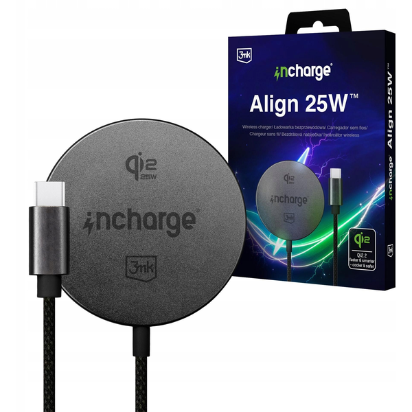 Indukciós töltő 3mk W-3mkICSB-AlignB fekete