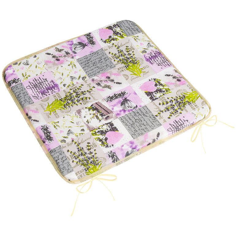 BELLATEX Adele Seat cushion 34/243 plain 40 × 40 cm patchwork lilac (12449)