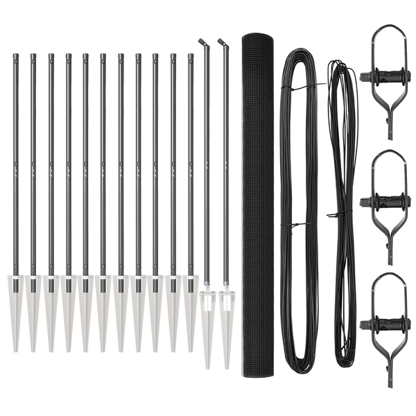 Hegesztett Drótháló Kerítés 13 Cölöp Rögzítővel Szürke 1.6x25 m Acél