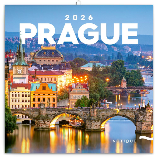 REALSYSTEM Falinaptár képes lemeznaptár 300x300mm, Prague  2026. (6097-PR)