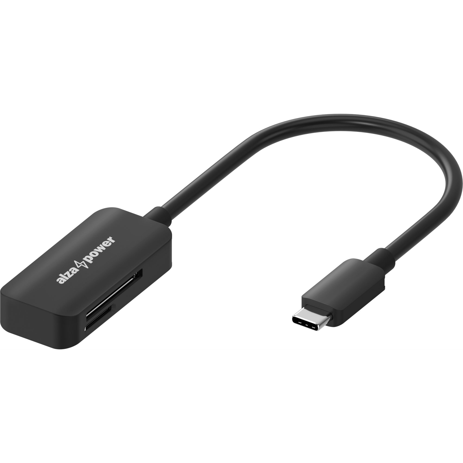 AlzaPower USB-C 3.2 Gen 1 Memory Card Reader, fekete (APW-CRC015B)