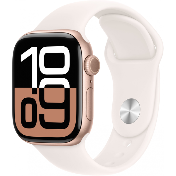 Apple Watch 10 42mm Rose Gold Alumínium keret (Light Blush Sport Band szíj) S/M
