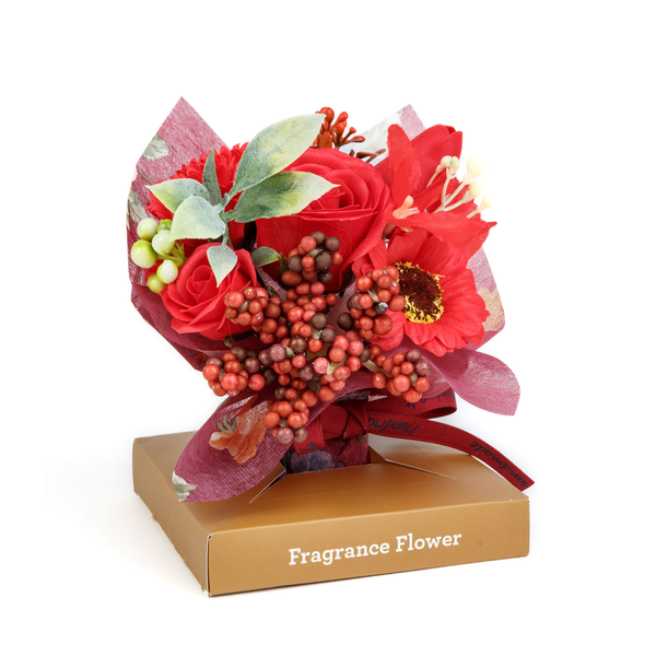 Műnövény dekoráció - rózsa - 11 x 11 x 14 cm (11975)