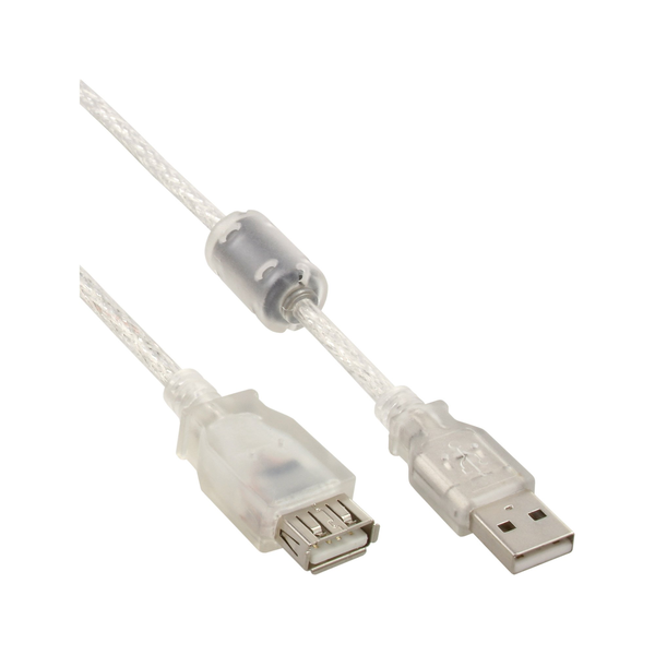 InLine 34617Q USB kábel USB 2.0 1,8 M USB A Átlátszó