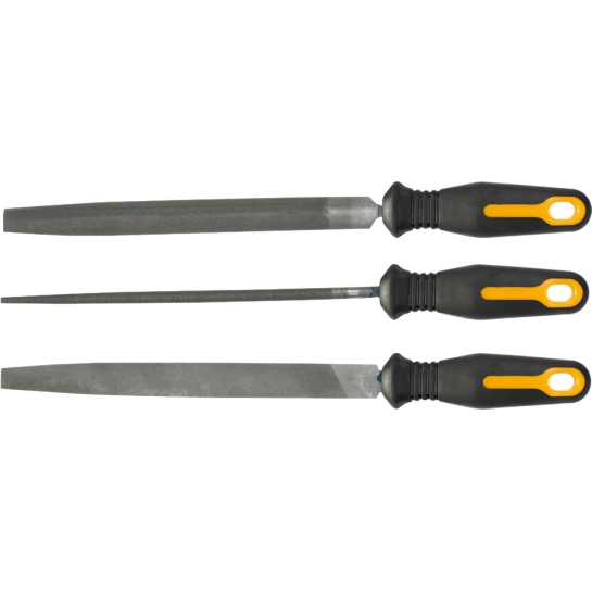 Topex Reszelő Készlet 3 db, Lapos, Félkör, Kör, 200 mm