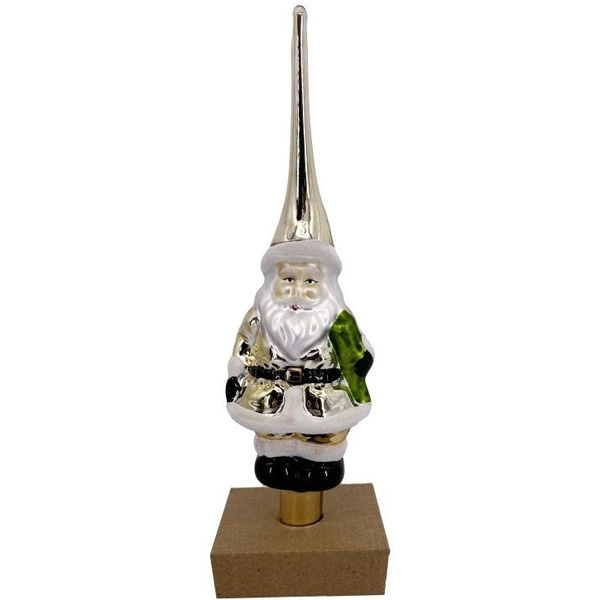 H&amp;L Christmas tree topper Santa, gold